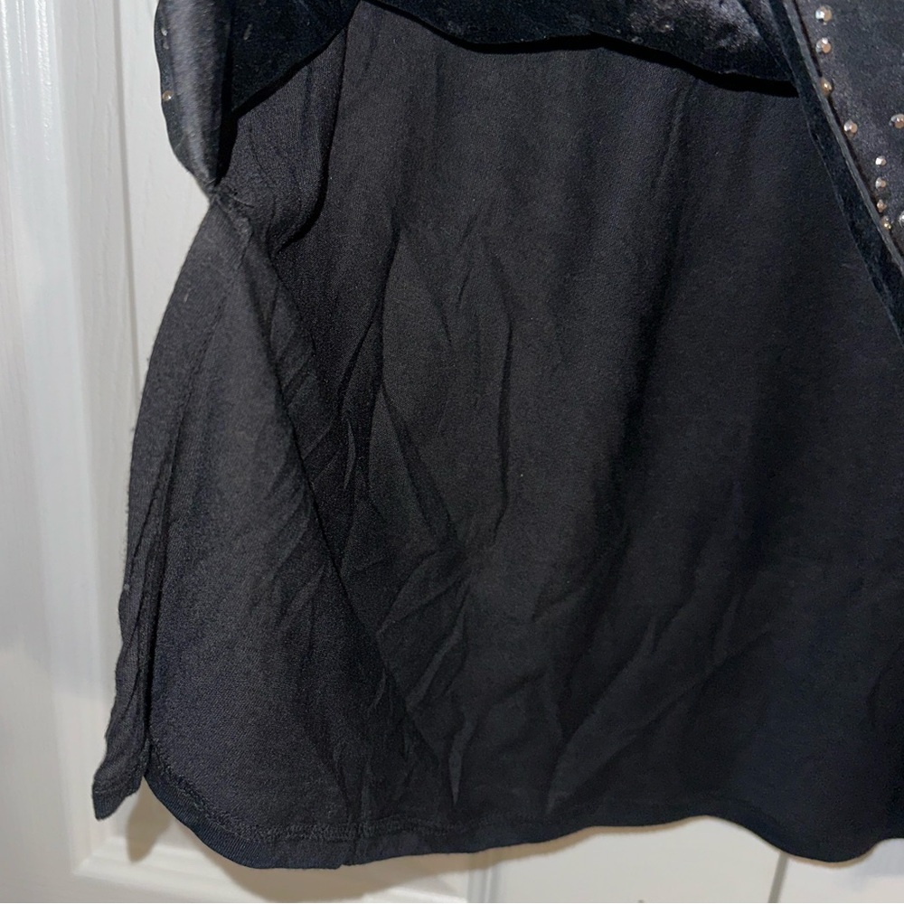 Rebecca Taylor Black Beaded Silk/Cotton Top - Picture 4 of 6